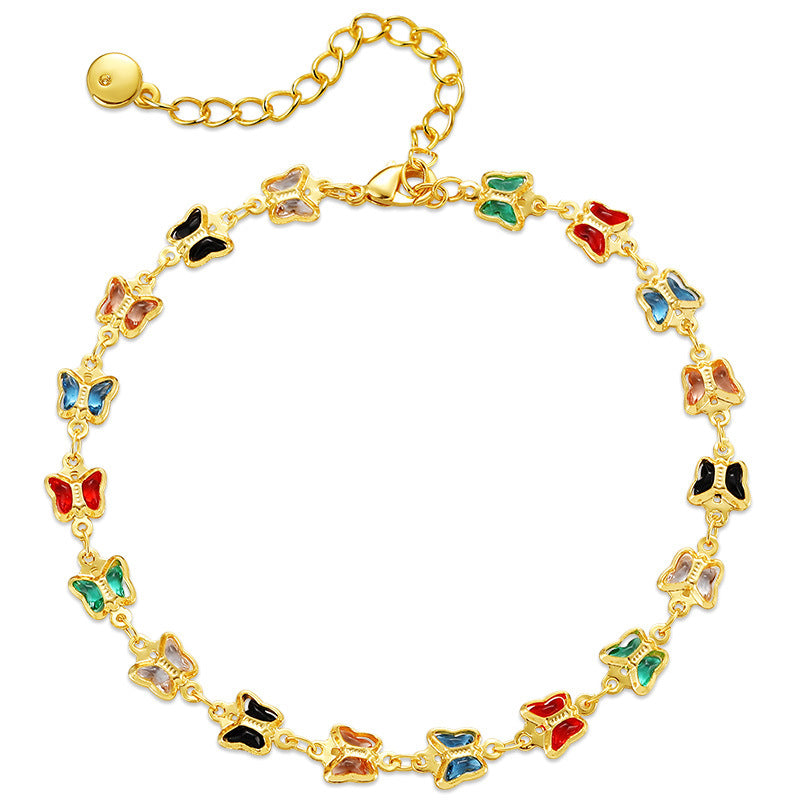 Pulsera De Aleación De Mariposa Chapada En Oro al por mayor